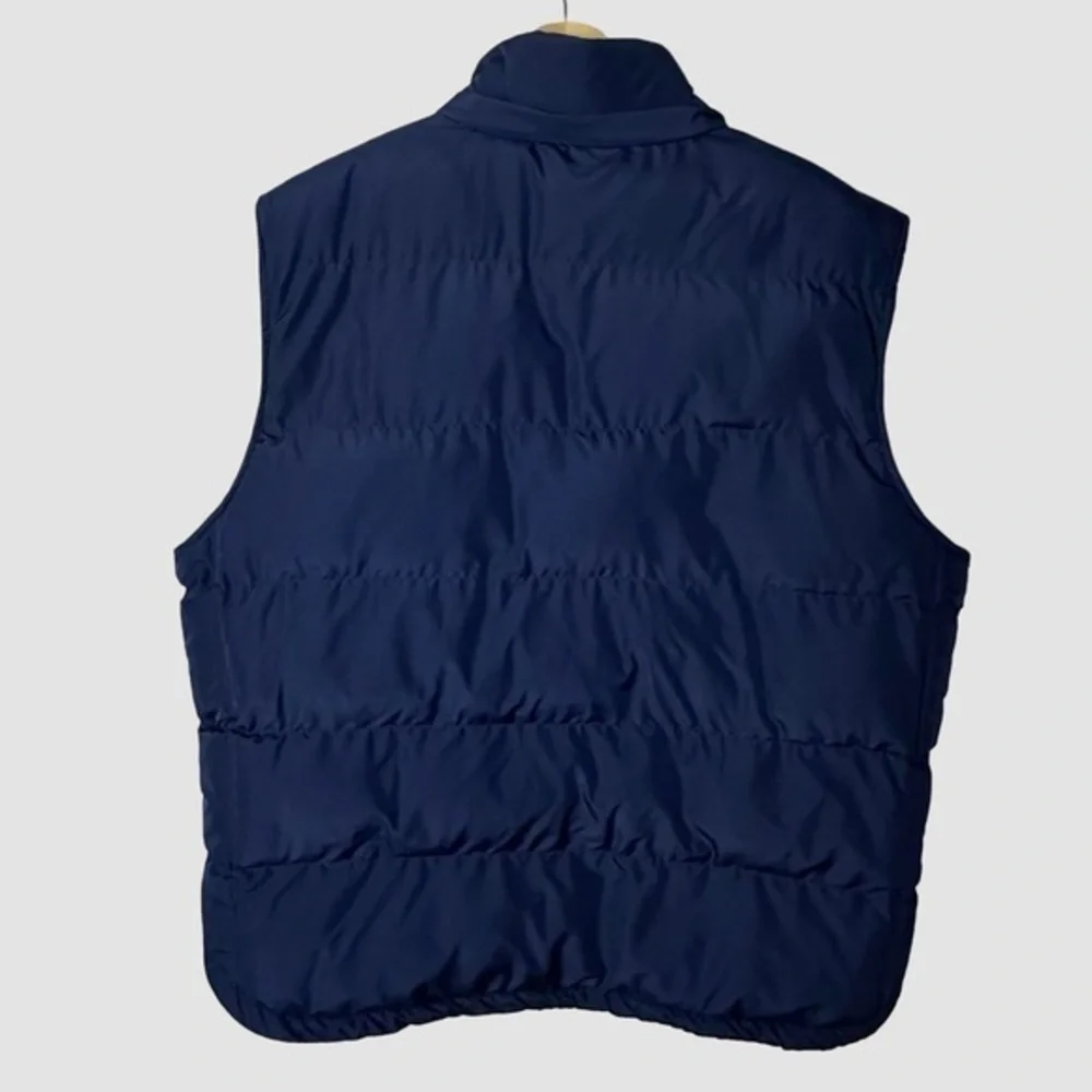 Saddlebred Puffer Vest XL Navy Zip Front Lightweight Quilted Outdoor